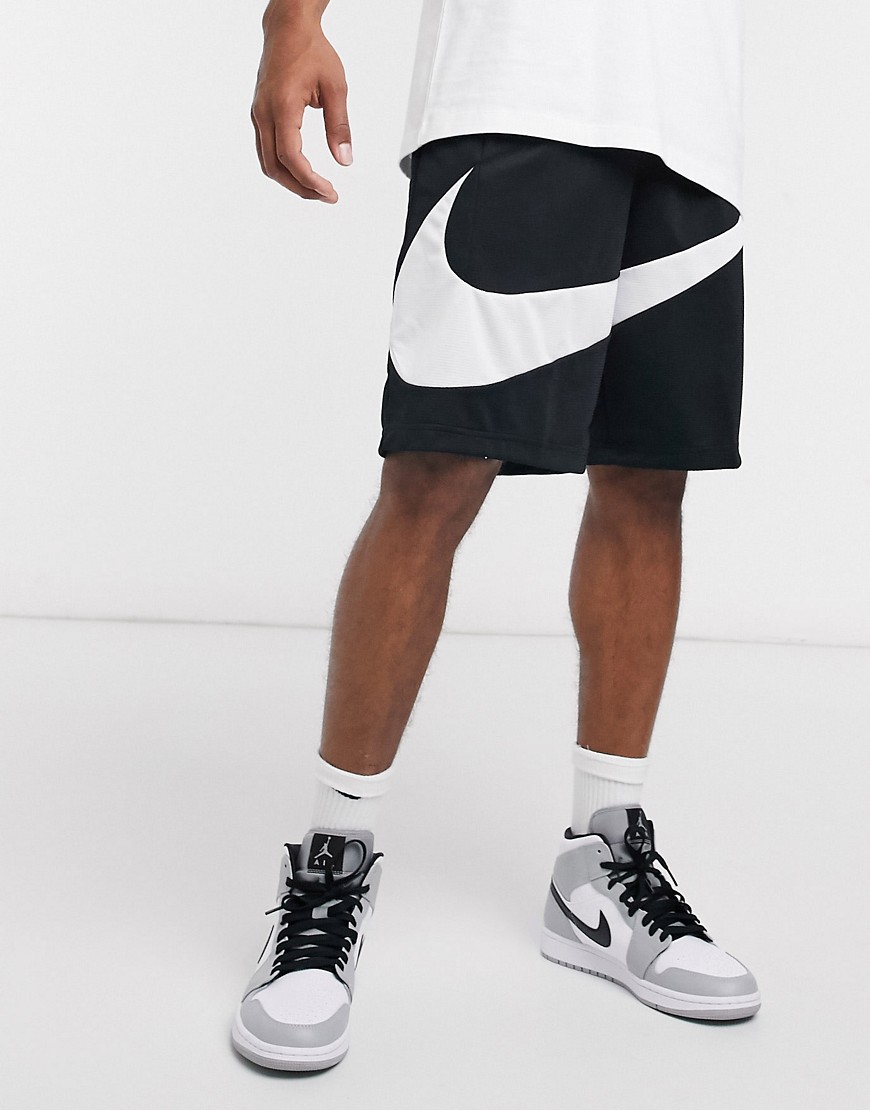 фото Черные шорты с логотипом-галочкой nike basketball-черный
