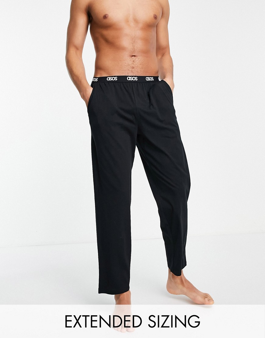 фото Черные штаны от пижамы asos design-черный цвет