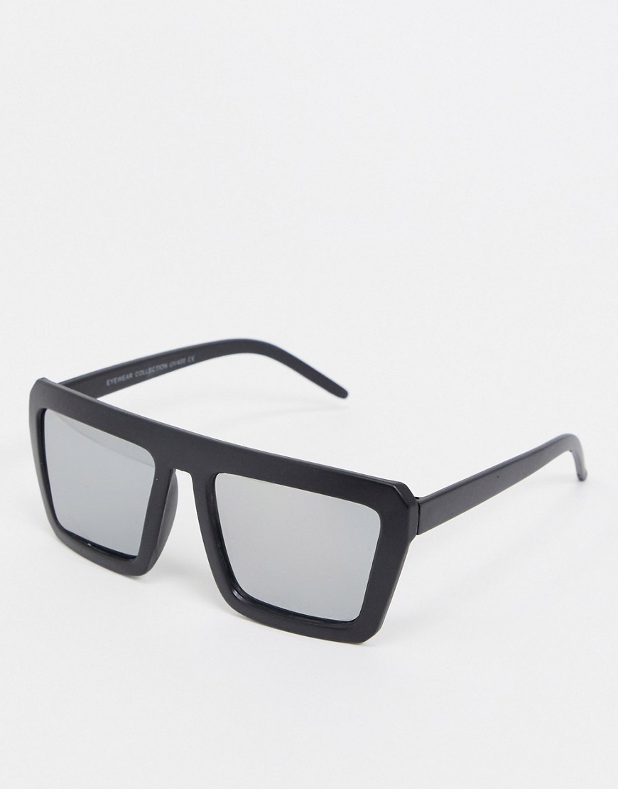 фото Черные солнцезащитные очки в большой квадратной оправе vintage supply-черный