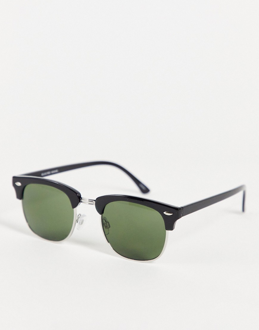 фото Черные солнцезащитные очки в стиле ретро selected homme-черный цвет