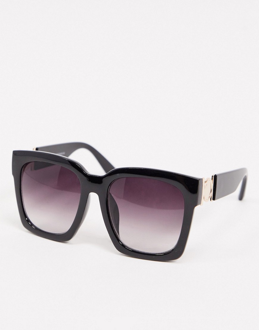 фото Черные солнцезащитные oversize-очки new look-черный