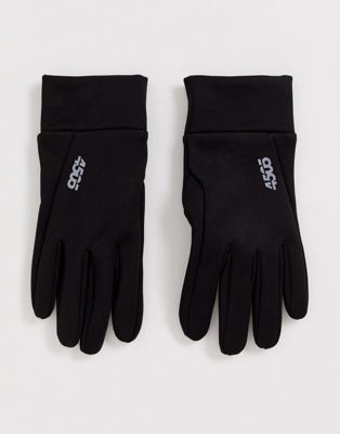 фото Черные спортивные перчатки для сенсорных экранов asos 4505-черный цвет