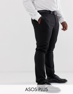Черные строгие брюки супероблегающего кроя ASOS DESIGN Plus-Черный