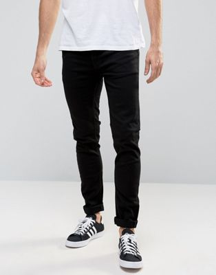 фото Черные супероблегающие джинсы burton menswear-черный