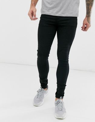 фото Черные супероблегающие джинсы new look-черный