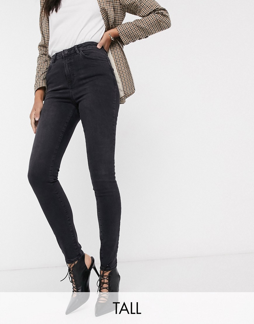 фото Черные супероблегающие моделирующие джинсы new look tall-черный