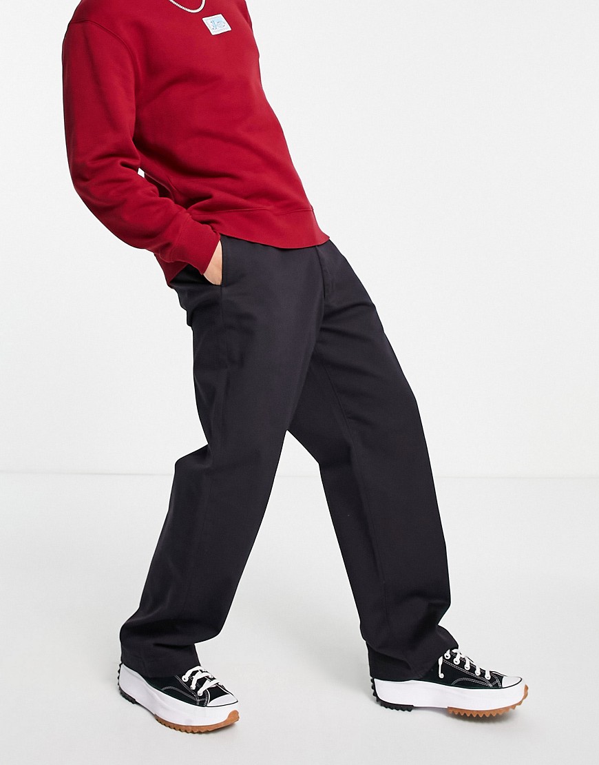 фото Черные свободные брюки чиносы из саржи levi's skateboarding-черный цвет levis skateboarding