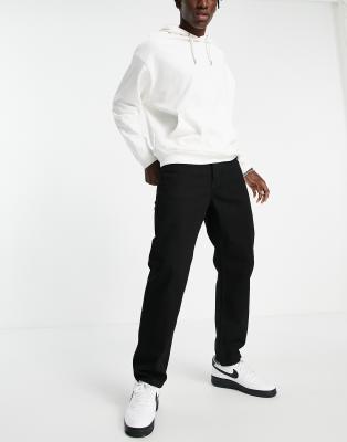 Прямые джинсы Черные свободные джинсы Topman-Черный цвет