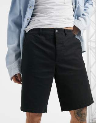  Черные свободные шорты чиносы ASOS DESIGN-Черный цвет