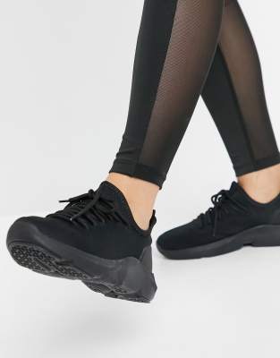  Черные трикотажные кроссовки ASOS DESIGN Dewi-Черный цвет