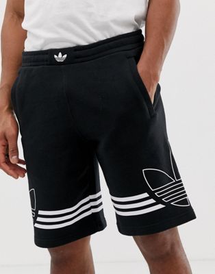 Черные трикотажные шорты с логотипом-трилистником adidas Originals DU8135 |  ASOS
