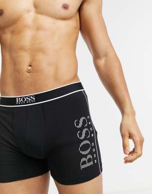 фото Черные трусы с логотипом сбоку boss-черный цвет boss bodywear