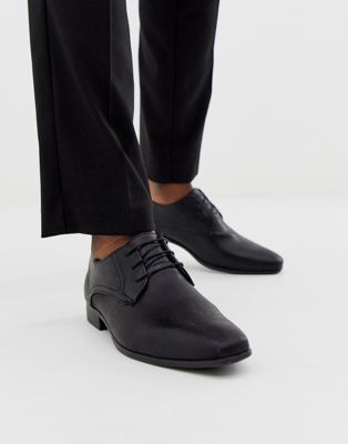 фото Черные туфли дерби из искусственной кожи burton menswear-черный