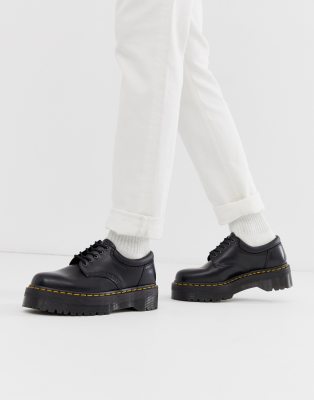 dr martens 8053 quad platform shoes in black