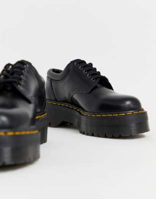 dr martens 8053 quad platform shoes in black