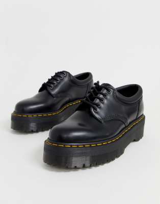 dr martens 8053 quad platform shoes in black