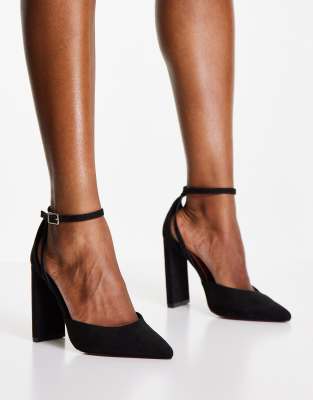  Черные туфли на высоком каблуке ASOS DESIGN Praise-Черный цвет