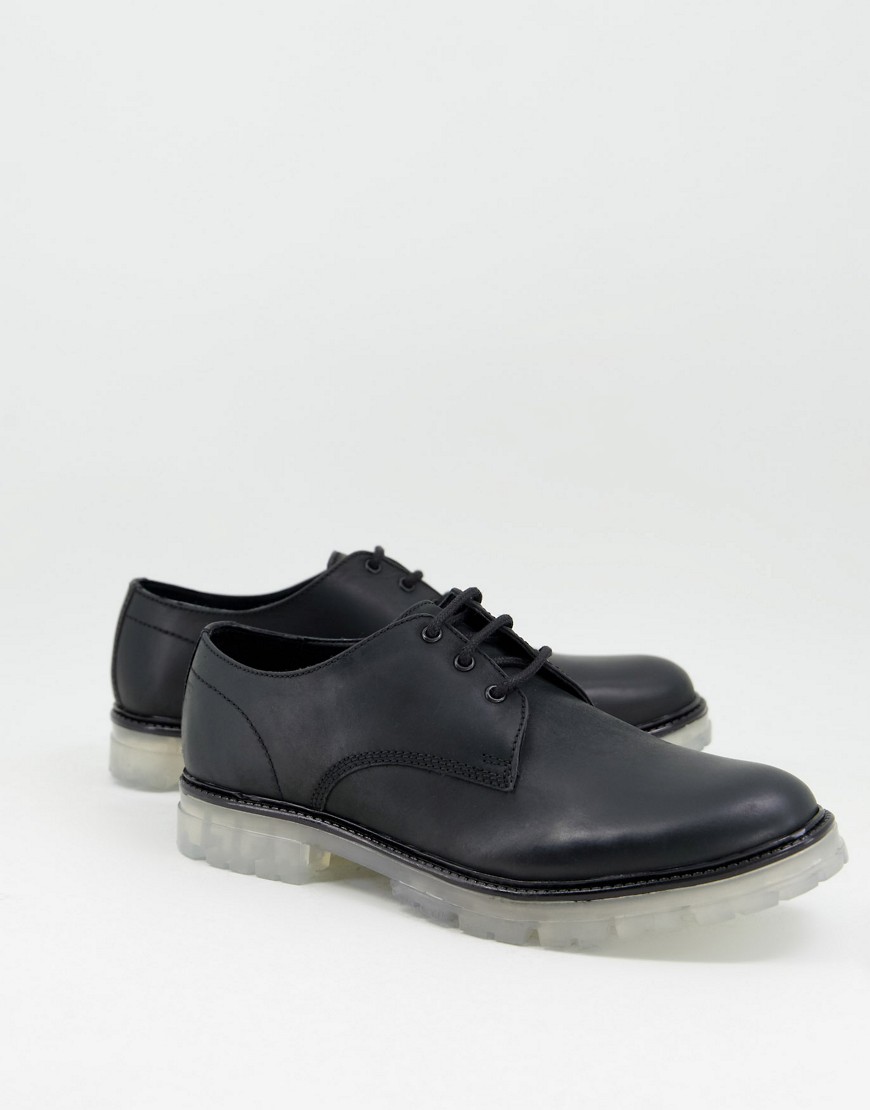 фото Черные туфли на шнуровке schuh reece-черный цвет