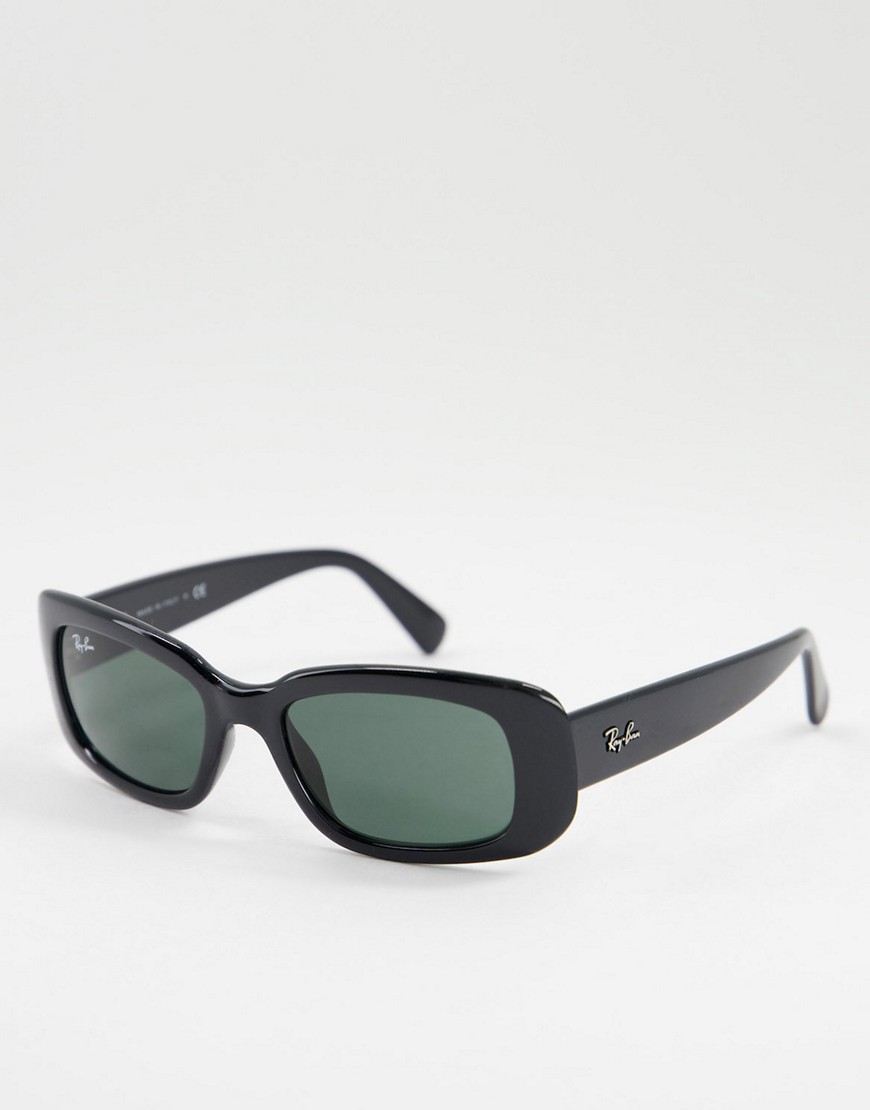 фото Черные узкие солнцезащитные очки в квадратной оправе rayban-черный цвет ray-ban