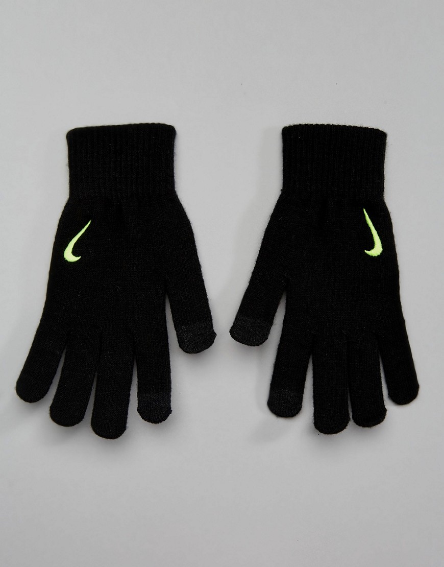 фото Черные вязаные перчатки nike training tech grip wg.i5-007e-черный