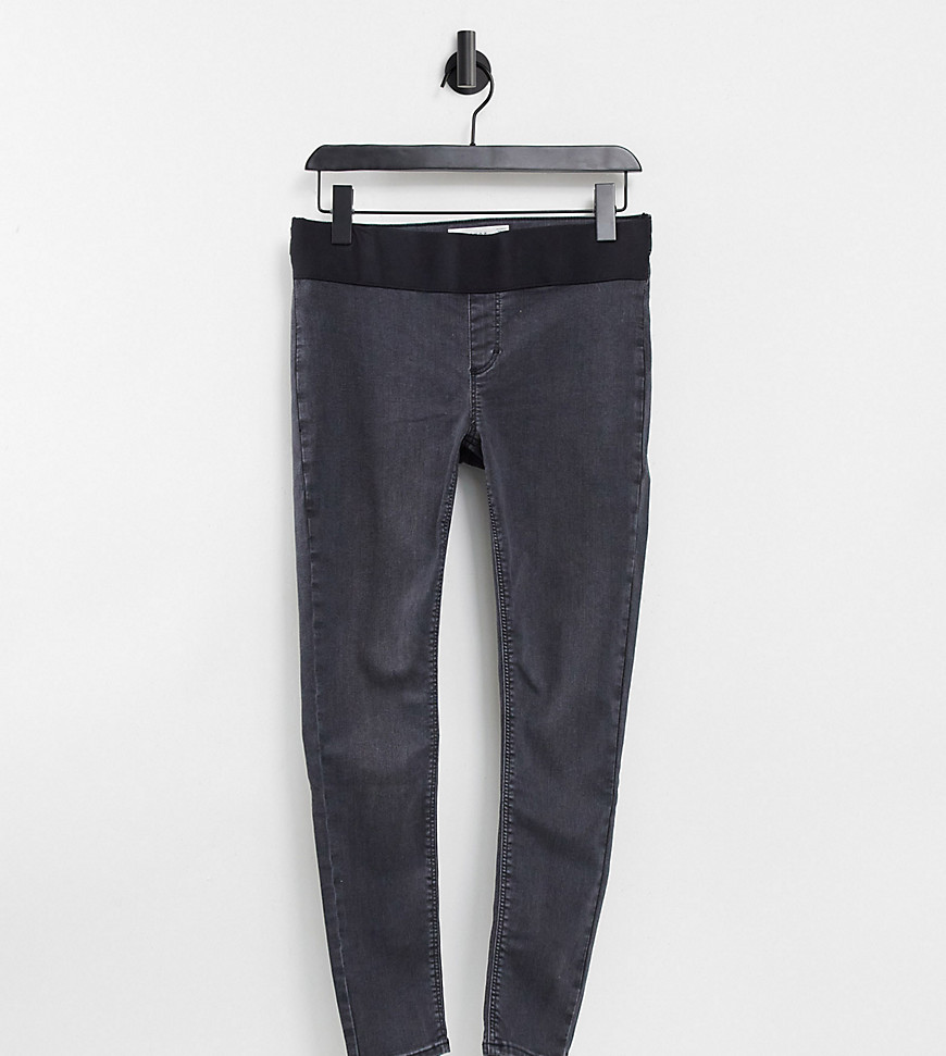 Черные выбеленные джинсы с посадкой под животом Topshop Maternity-Черный цвет