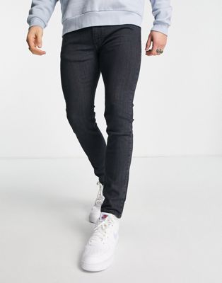 фото Черные выбеленные джинсы супероблегающего кроя levi's 519-черный