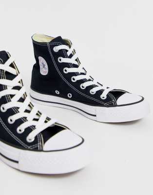 фото Черные высокие кеды converse chuck taylor all star hi-черный