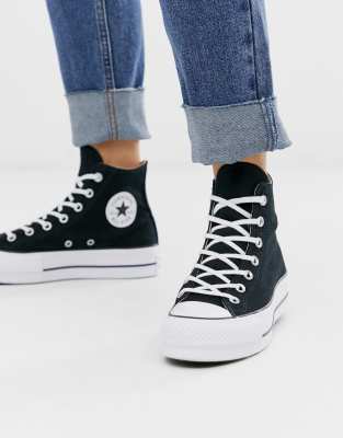 converse chuck taylor black platform