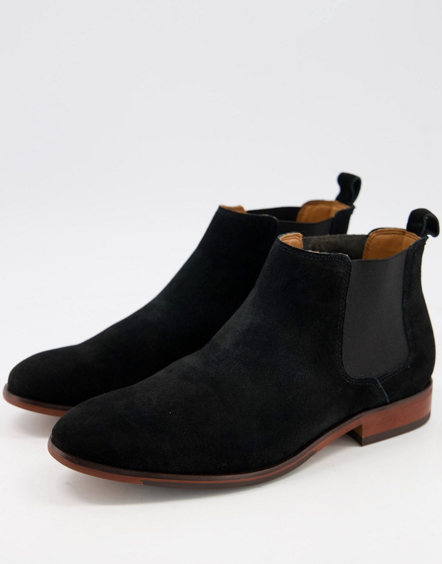 фото Черные замшевые ботинки челси office barkley-черный цвет