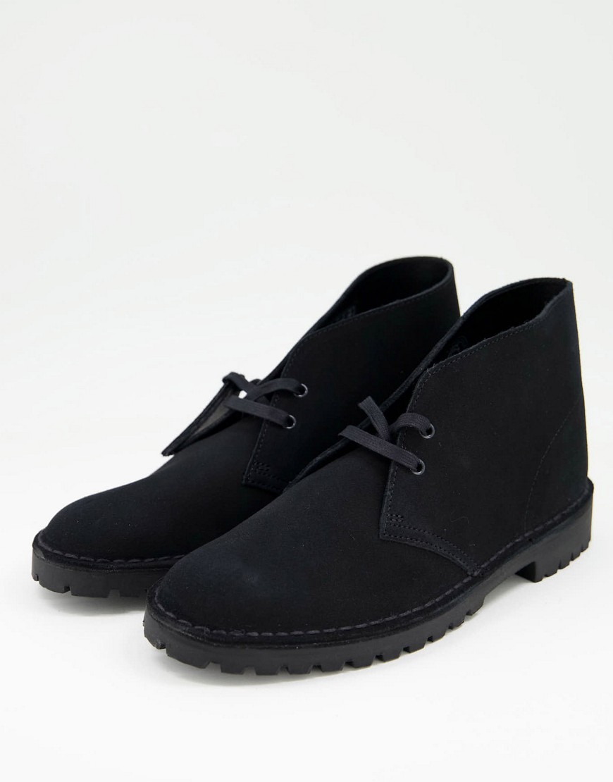Черные замшевые ботинки Desert Rock-Черный цвет Clarks Originals 12078010