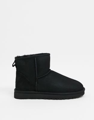 фото Черные замшевые ботинки мини ugg classic-черный