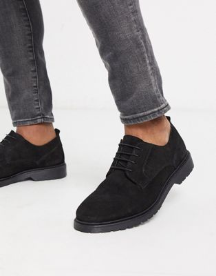 фото Черные замшевые туфли дерби burton menswear-черный