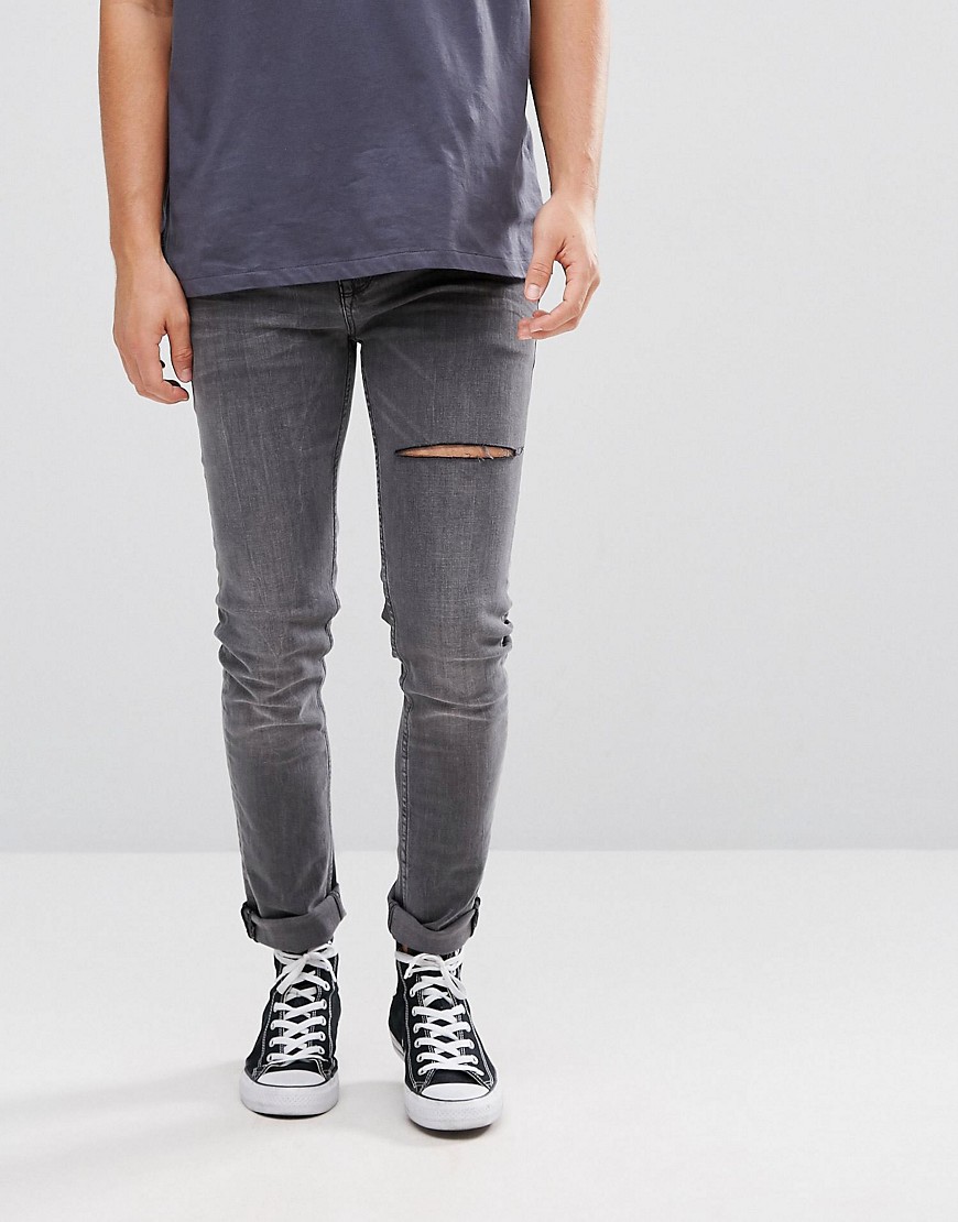 фото Черные зауженные джинсы asos-черный asos design