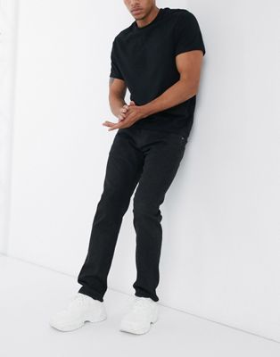 фото Черные зауженные джинсы классического кроя edwin ed55-черный