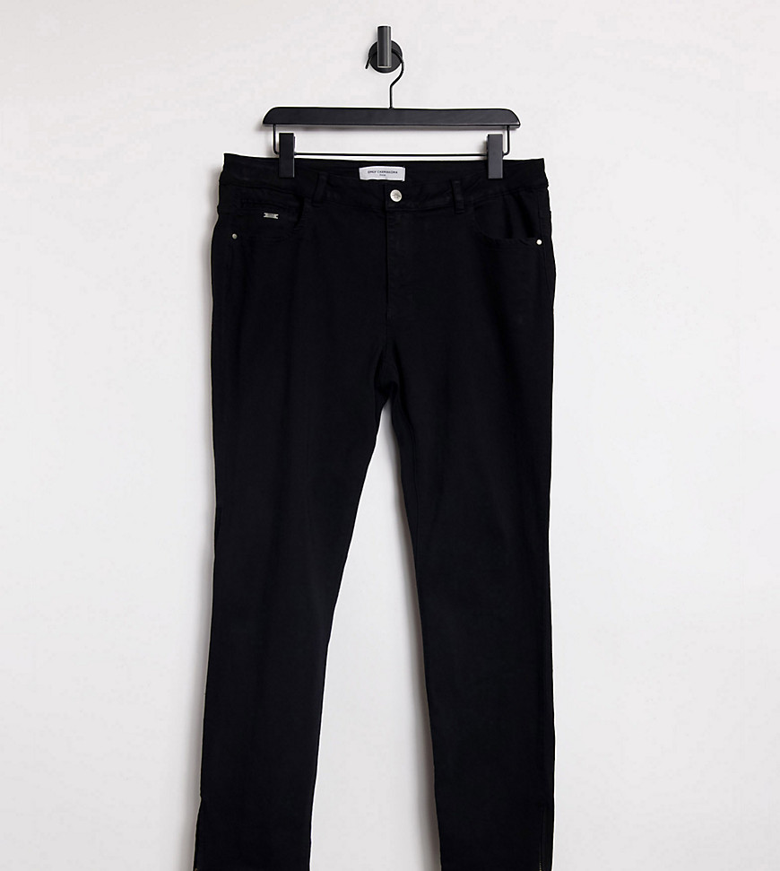 фото Черные зауженные джинсы only curve karla-черный цвет