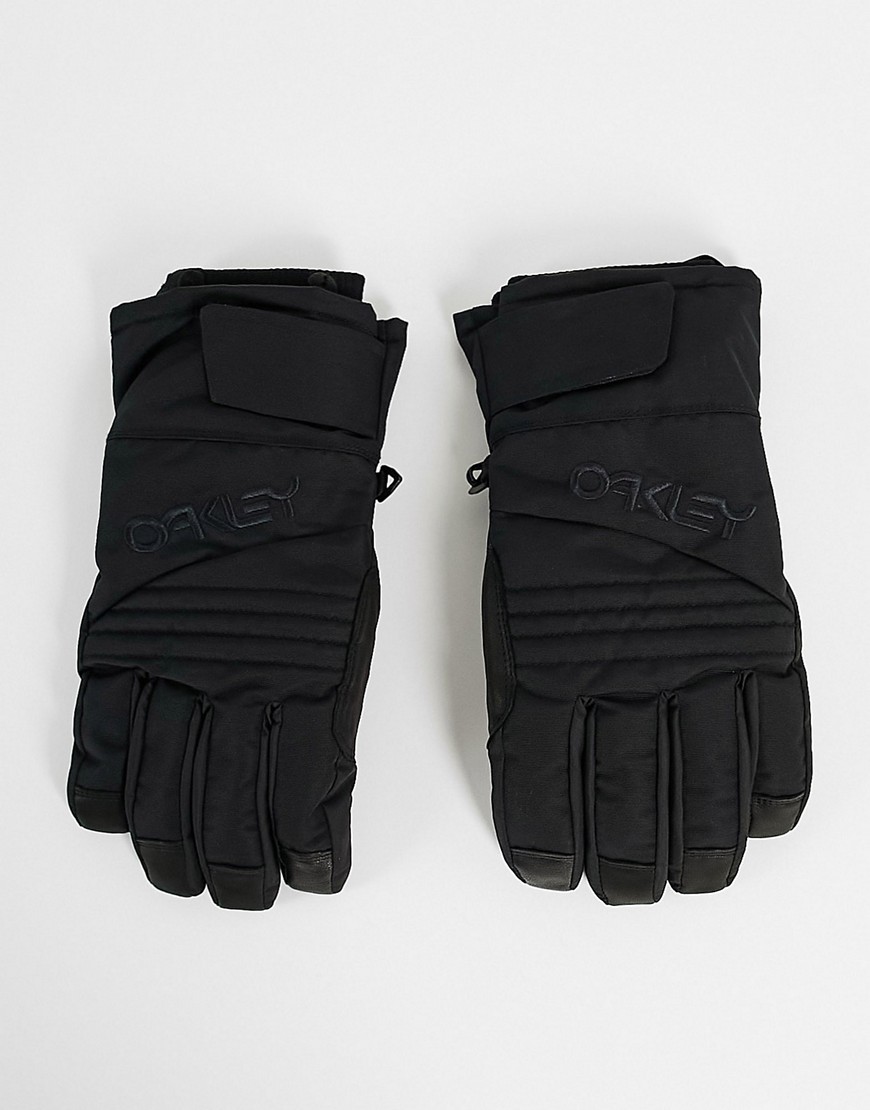 фото Черные зимние перчатки oakley tnp-черный