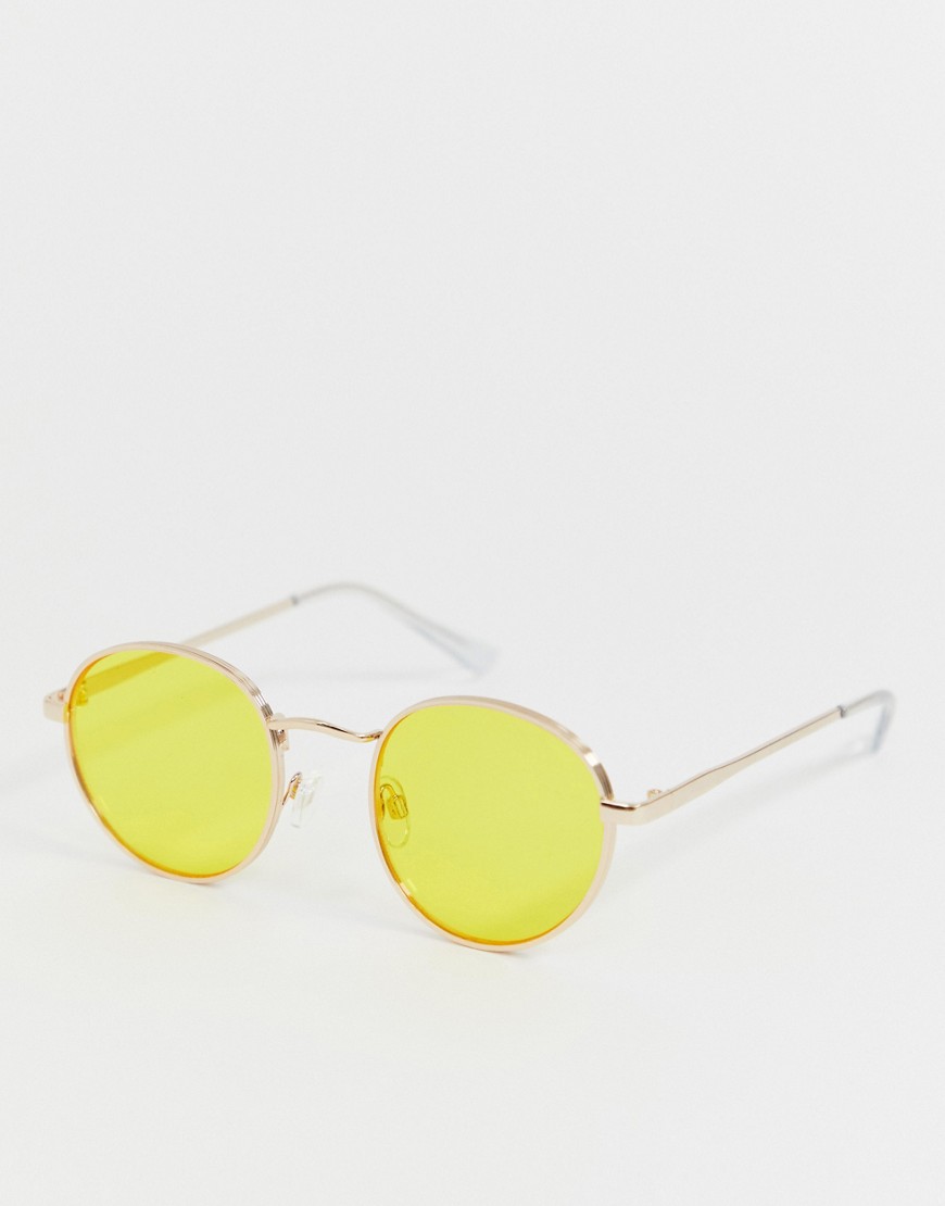 фото Черные солнцезащитные очки bershka-желтый
