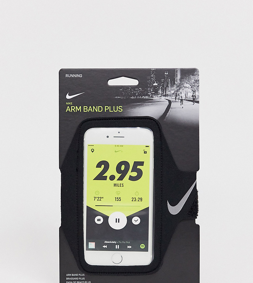 Черный чехол для телефона на предплечье Nike Running Plus-Черный цвет