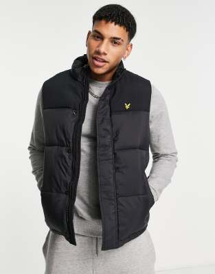  Черный дутый жилет Lyle & Scott