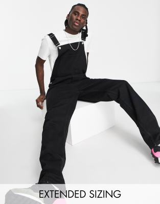  Черный джинсовый комбинезон ASOS DESIGN-Черный цвет