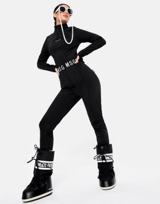 Боди  Asos Черный горнолыжный термотоп Topshop-Черный цвет