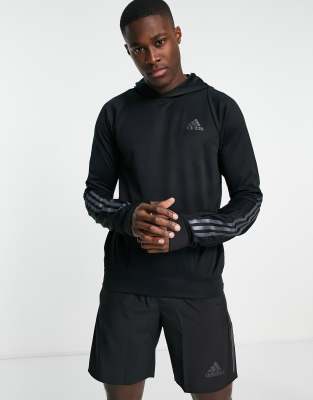 фото Черный худи adidas running run icons adidas performance