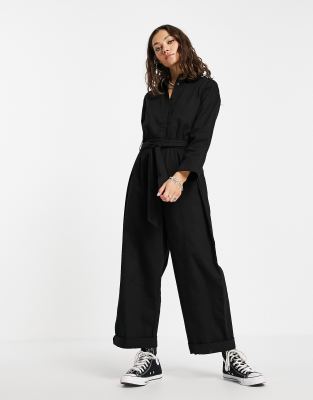 Черный комбинезон из твила ASOS DESIGN Ultimate-Черный цвет