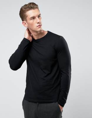 ASOS черный лонгслив
