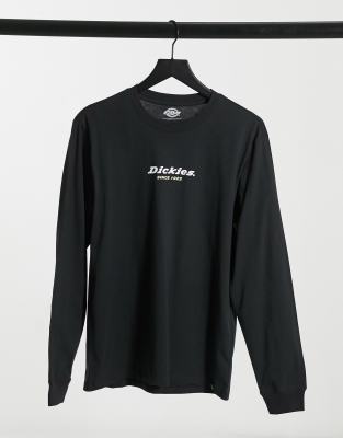 фото Черный лонгслив dickies central 1922