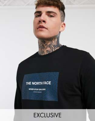 фото Черный лонгслив the north face story – эксклюзивно для asos