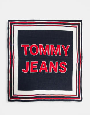 фото Черный платок-бандана с логотипом tommy jeans-черный цвет