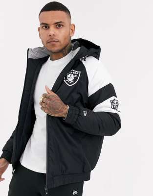 фото Черный пуховик new era nfl oakland raiders