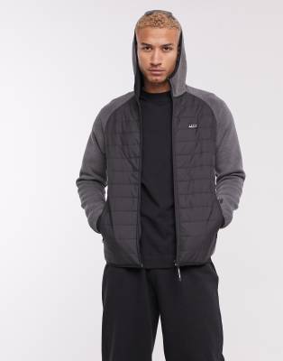 фото Черный пуховик с капюшоном jack & jones core