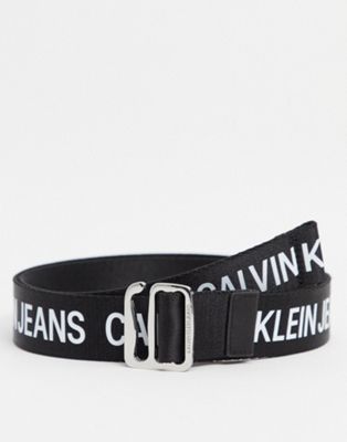фото Черный ремень с логотипом calvin klein jeans